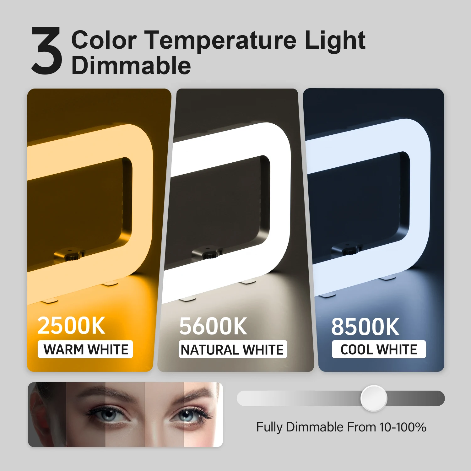 ضوء حلقة محمول، مجموعة إضاءة سيلفي محمولة باليد، ضوء مثبت فيديو للهاتف LED مع بطارية لتسجيل الفيديو الضوئي #3