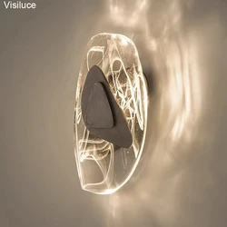 Black Gold Luxury Modern Crystal LED Wall Lamp For Hotel Living Room Bedroom Background Bedside Wall Sconce Lighting Fixtures