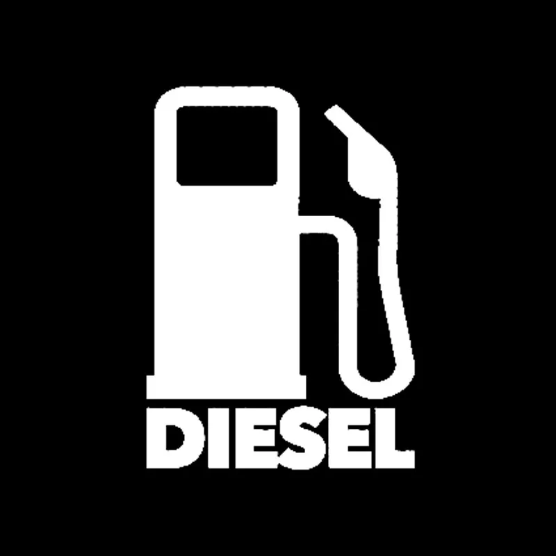 DIESEL Fuel Fun Car Sticker Vinyl Decals for Automobile Motorcycles Fuel Cap Black/Silver,11cm*8cm