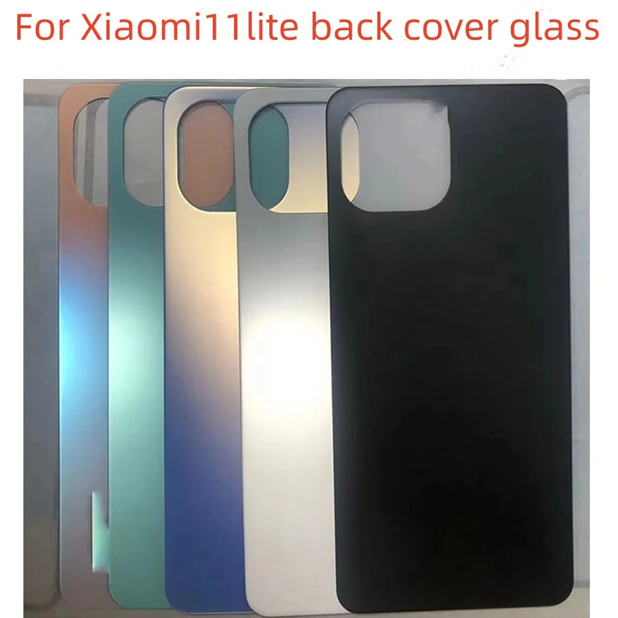 

Back cover For Xiaomi 11 lite Battery Back Cover Glass Panel Rear Door Battery Housing Case Adhesive Replace