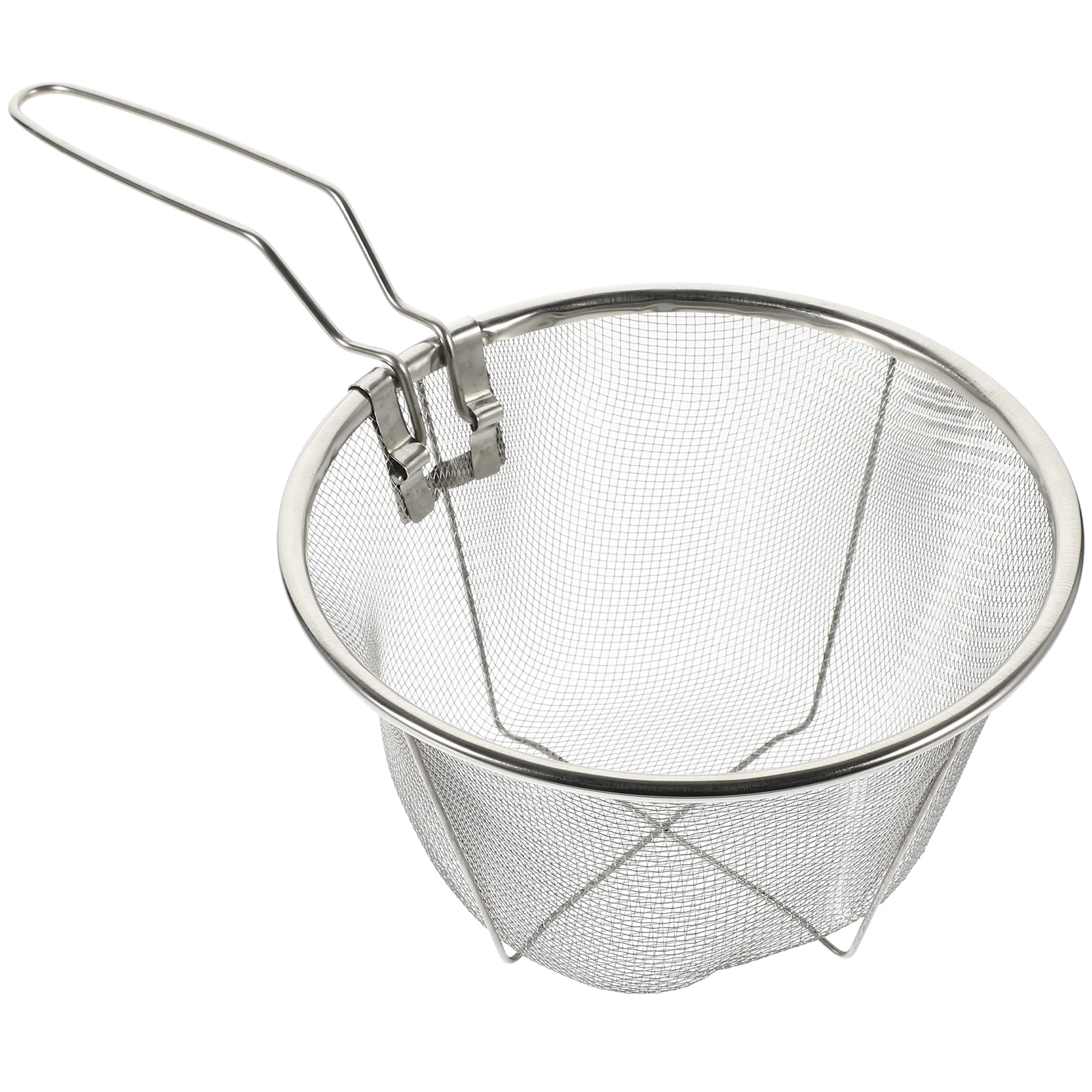 304 Stainless Steel Frying Basket Practical Folding Fry French Strainer Household Drainer Mesh Strainer Kitchen Tool