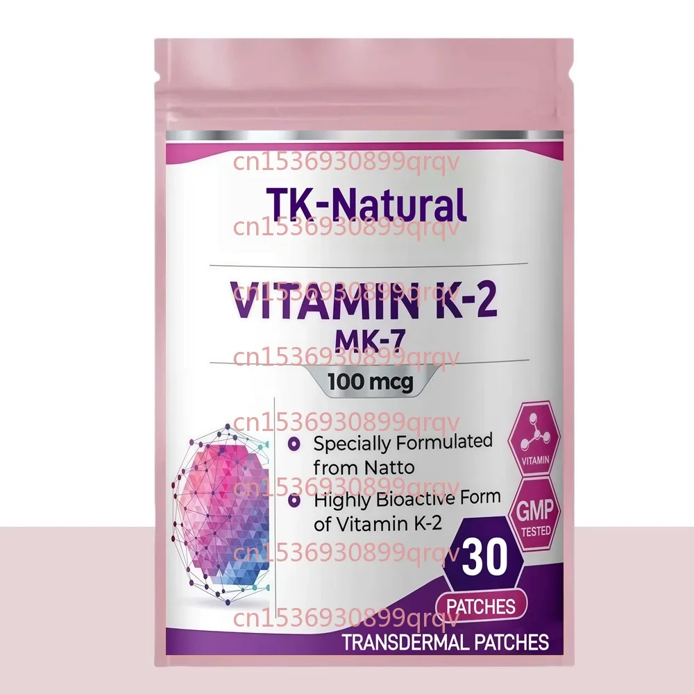 30枚入り ビタミンK-2 MK-7経皮パッチ - 骨、関節、免疫サポート
