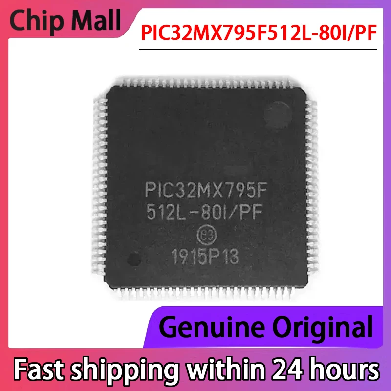 1PCS New PIC32MX795F512L-80I/PF PIC32MX795F Package TQFP-100 Microcontroller Chip IC