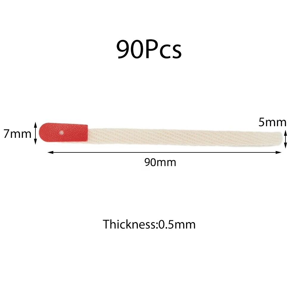 90pcs/set Piano Bridle Rope 9cm bridle straps with regulation braid For Upright Pianos Straps Repair Replacement Accessories - Image 3