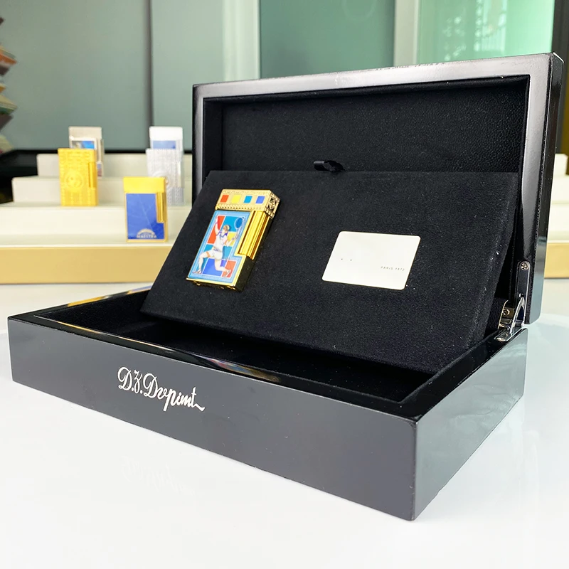 

Зажигалка Langsheng из чистой меди, индивидуальный подарок для парня, высококачественный стальной звуковой шлифовальный круг, винтажный натуральный надувной светильник