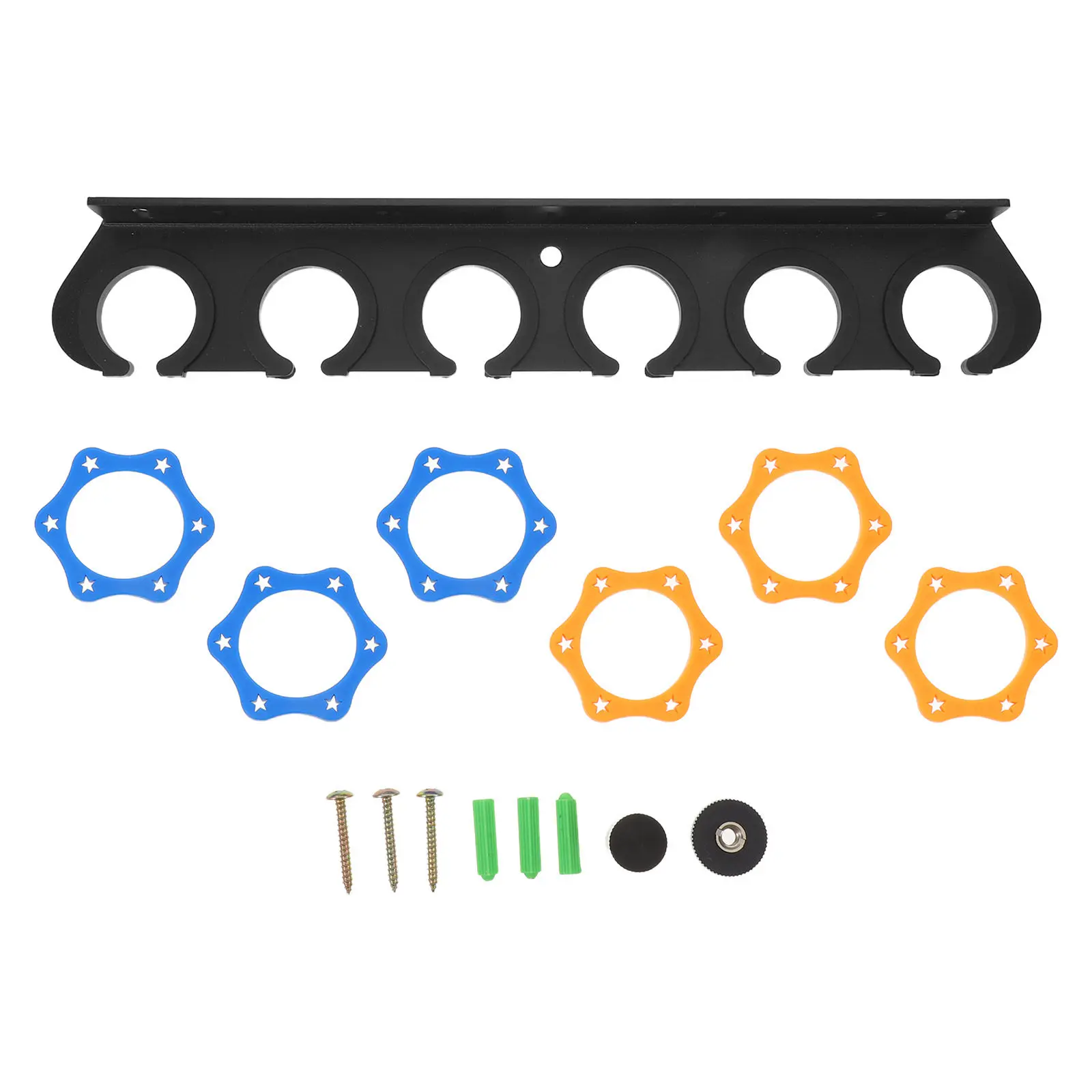 

Настенный кронштейн для микрофона с шестью отверстиями, надежный держатель для микрофонов для студии, дома, вечеринок, для проводных и беспроводных микрофонов, подставка для организации и хранения