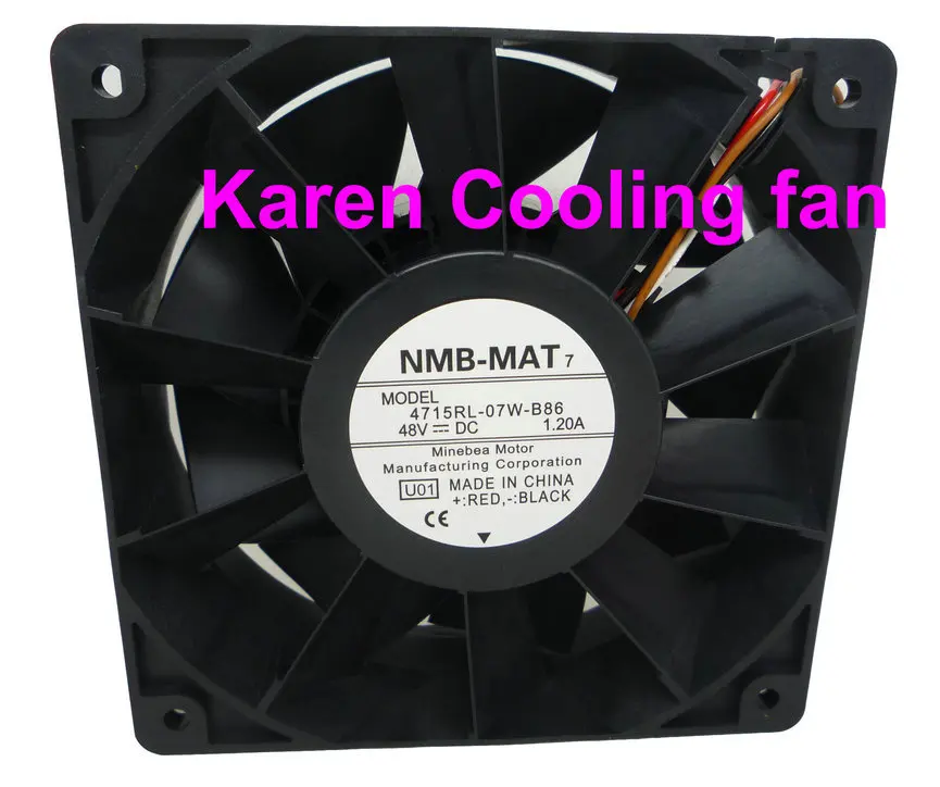 

12 см 4715RL-07W-B86 12038 Охлаждающий вентилятор 48 В 4715RL-05W-B46 24 В 4715RL-05W-B56 4715RL-07W-B76 4715RL-07W-B66 4715RL-05W-B66