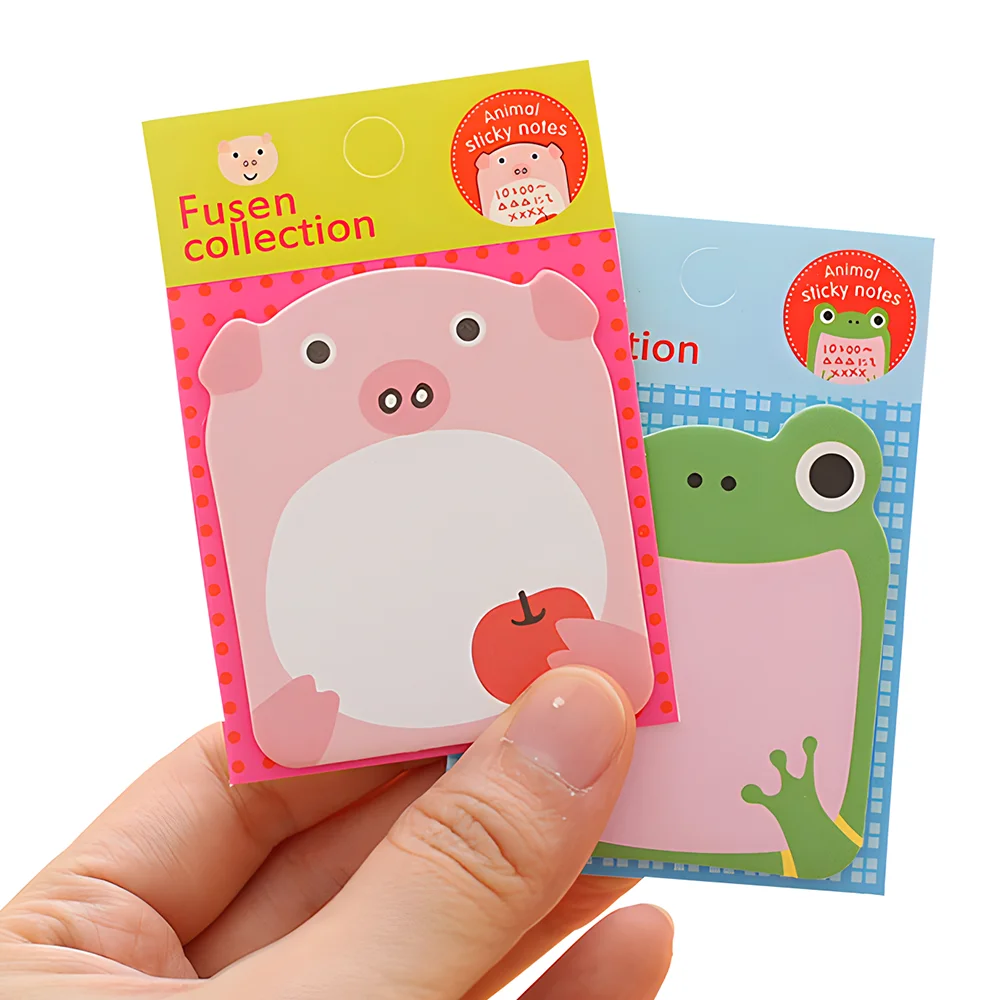 Cute Animal Sticky Notes Small Panda Cat Memo Pad Bunny Pig Funny Kawai Post Notepad Tab Girl Kids Estetyczne naklejki papiernicze