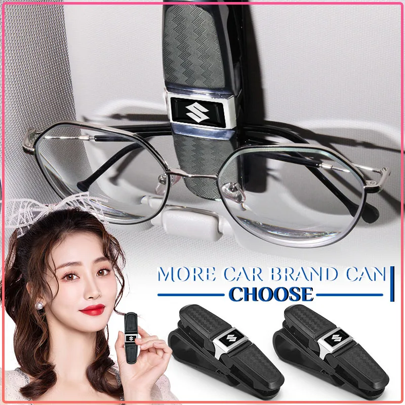 

ABS Glasses Clip Car Sun Visor Card Ticket Clamp Fastener For Suzuki Sport Jimny Grand Vitara Samurai Across Valve Stems & Caps