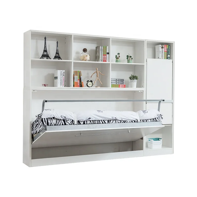 Small Space Saving  Bedroom Furniture Horizontal  Wall Bed Folding Murphy Wall Bed