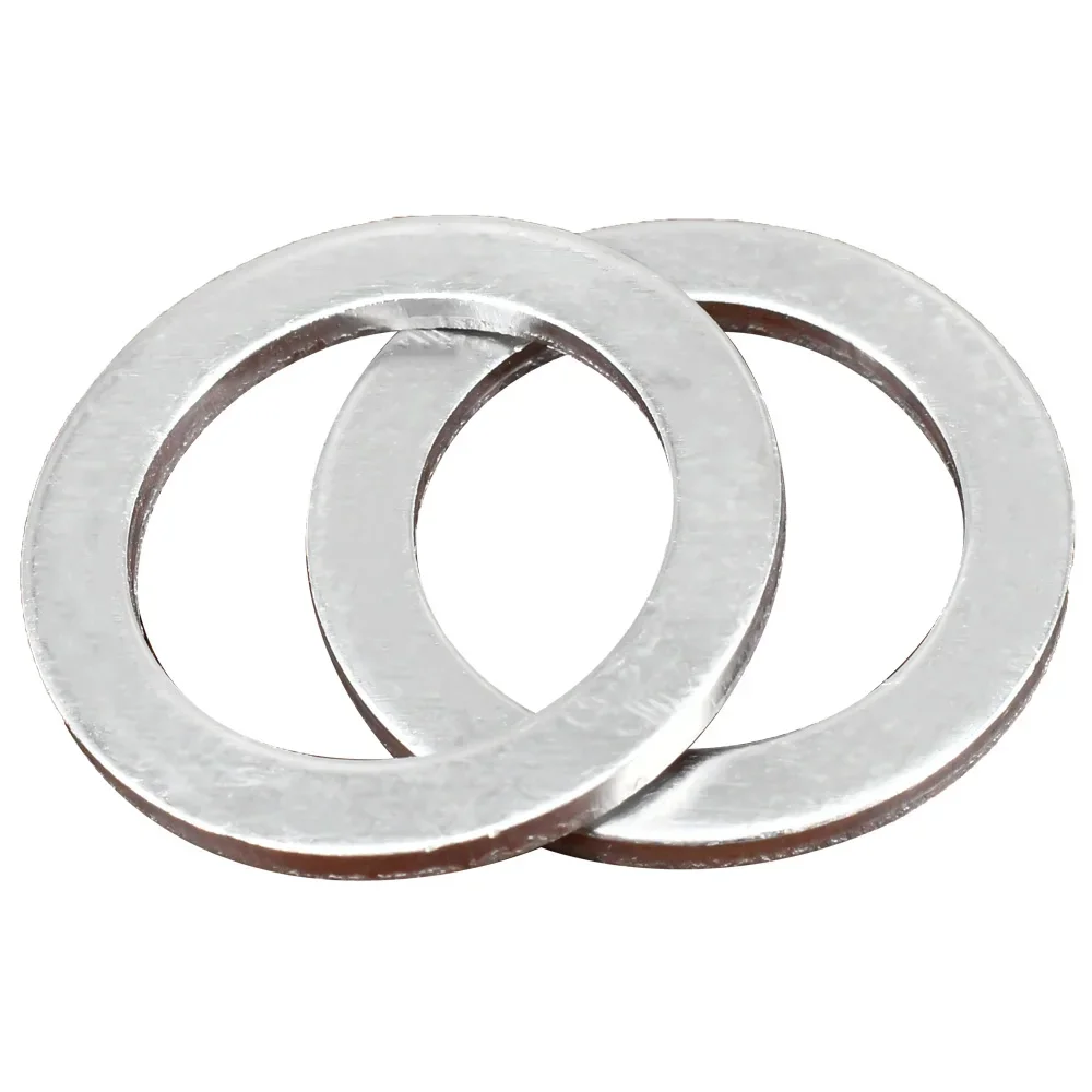 M6~M22 Aluminum Flat washer Round High Temperature and Wear Resistant Metal Fittings Tightness Seals Flat Gaskets 15/25/35/45PCS