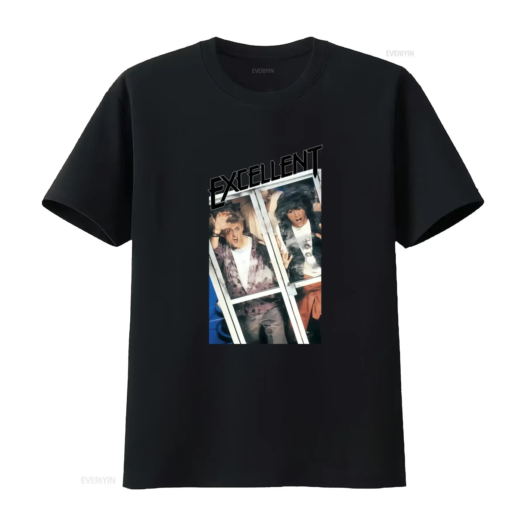 Distressed Excellent Bill and Ted T Shirt Retro Movie Inspired for Fans vintage Washed graphic Versatile fashion Unisex Soft
