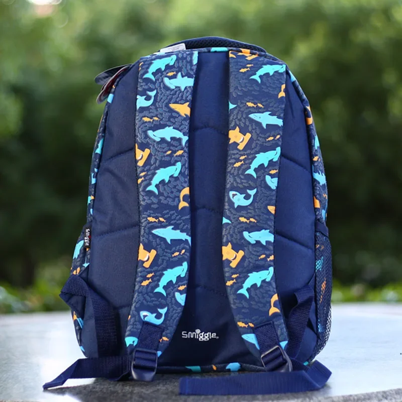 Genuine Australian Smiggle Deep Blue Dolphinfish Student Backpack Children\'s Stationery Pencil Case Zipper Backpack Student Gift