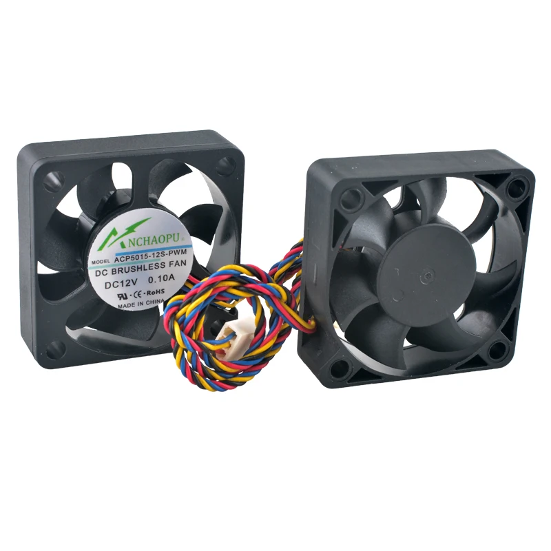 5cm 50mm Cooling Fan ACP5015-12S-PWM ACP5015-12B-PWM DC12V 0.10A/0.20A 4-Pin 5800/8000rpm 50x50x15mm Micro Host CPU Fan