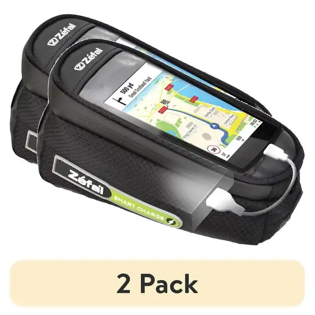 

(2 pack) Zefal Smart Phone Charge Bike Bag - Battery Included (Rechargeable