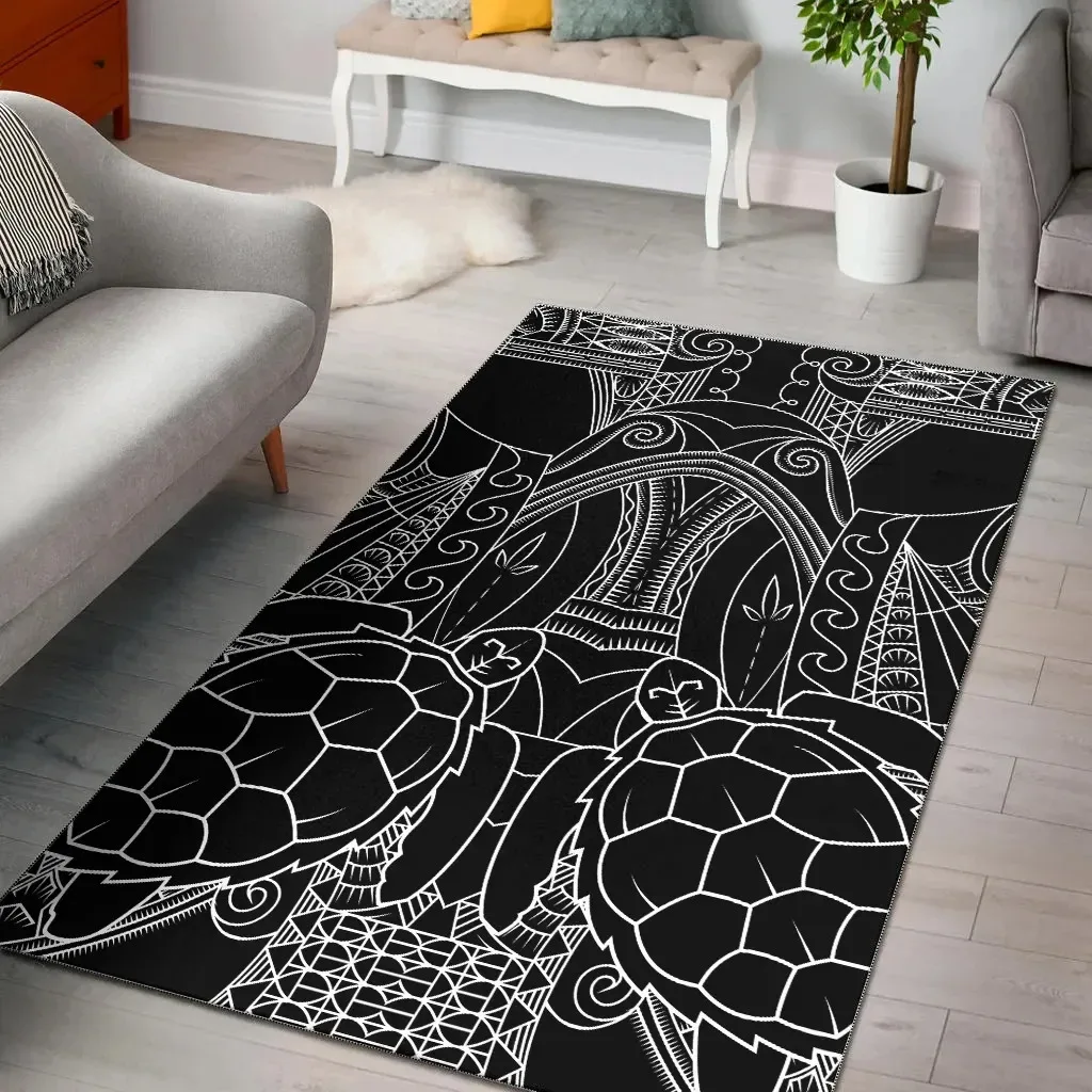 

Turtle Footprint Circle Dot Painting Area Rug 3D Print Room Mat Floor Anti-slip Carpet Home Decoration Themed Living Room Carpet