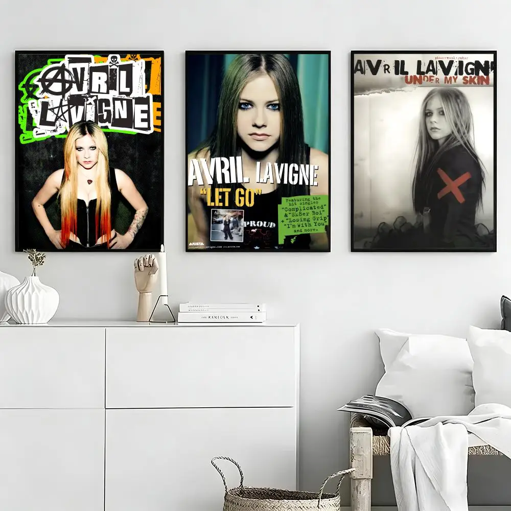 A-Avril Lavigne Poster High-quality vintage prints & posters for home, bar, cafe, aesthetic wall art.