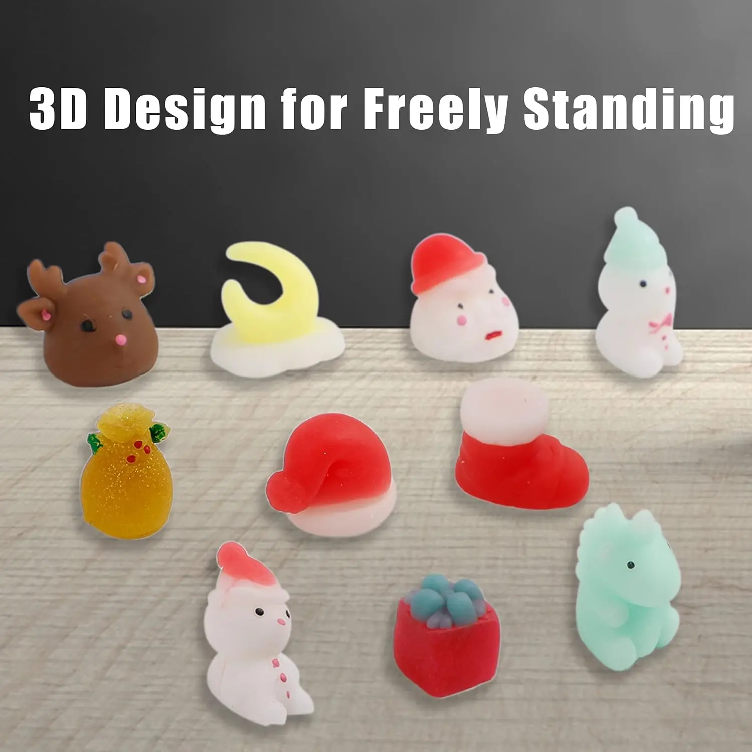 Mochi Squishy Squishies Christmas Kawaii Assorted Stress Relief Toy Mini Snowman Sock Unicorn Gift Birthday Holiday Set for Kids