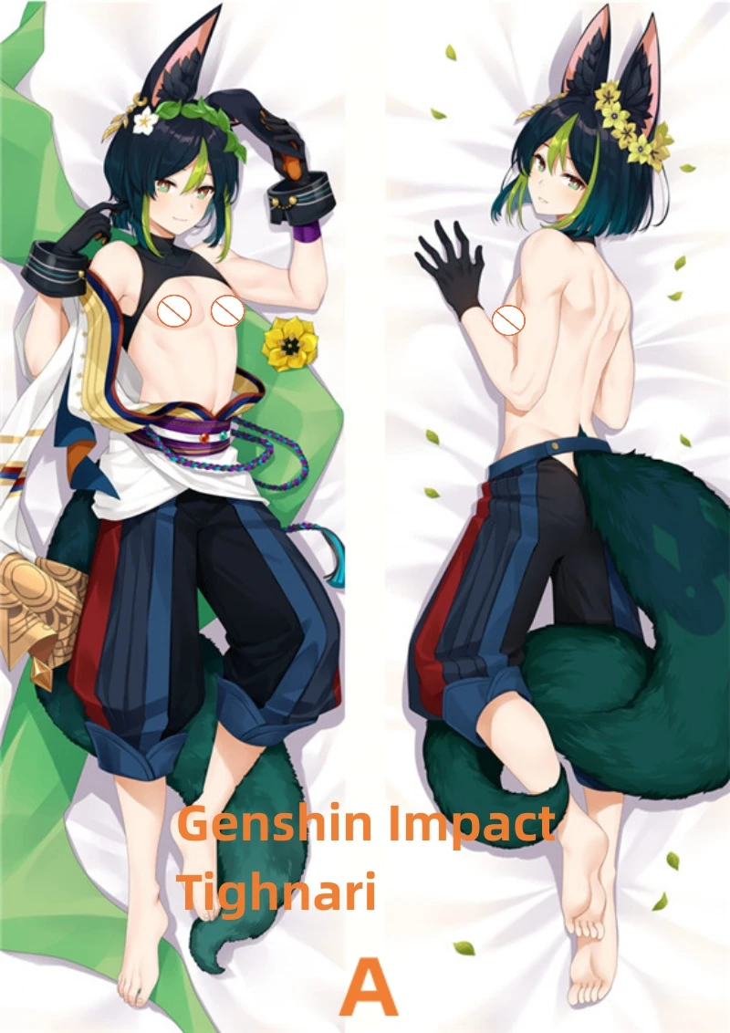 

Dakimakura Anime Pillow Case Genshin Impact Tighnari Double-sided Print Of Life-size Body Pillowcase Gifts Can be Customized