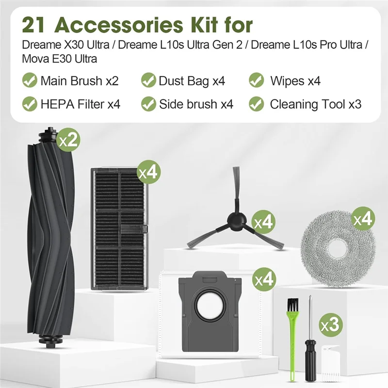 A86I-Suku Cadang Pengganti untuk Dreame X30 Ultra / L10s Ultra Gen2 / L10s Pro Ultra Panas, Suku Cadang Penyedot Debu