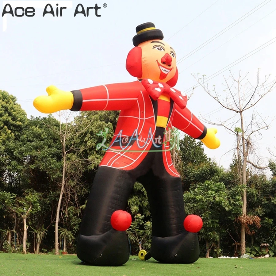 Free Shipping Cute Inflatable Clown Cartoon Inflatable Cartoon Model with Air Blower Made by Ace Air Art