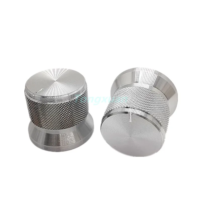 2pcs Roatry Encoder Switch Caps Potentiometer Aluminum Alloy Knob 20x17mm Half Plum Shaft Type