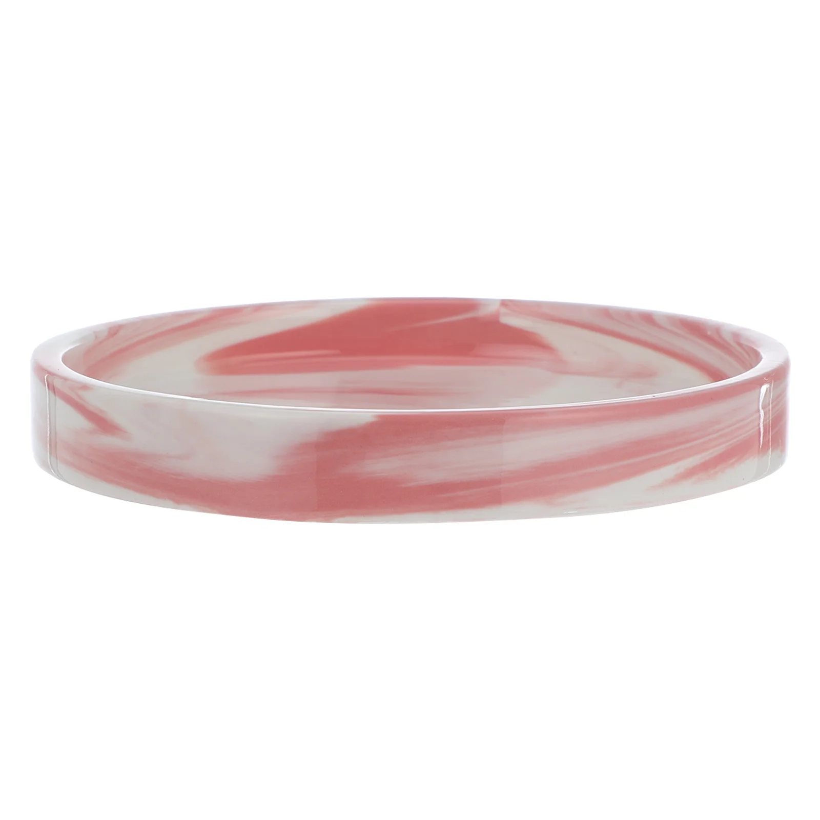 

Jewelry Tray Multipurpose Ceramic Plate Home Adornment Marbling Design Decor Storage Fruit