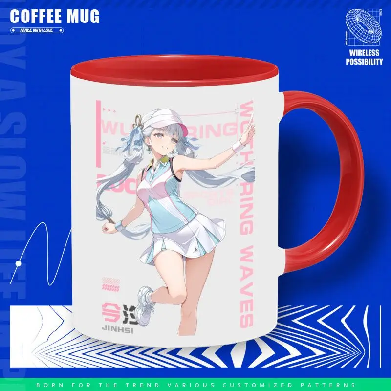 Wuthering Waves Anime Gioco Cos Il Shorekeeper Phoebe Cartethyia Jinhsi Verina Jianxin 2025 Tazza in ceramica color blocking Regalo
