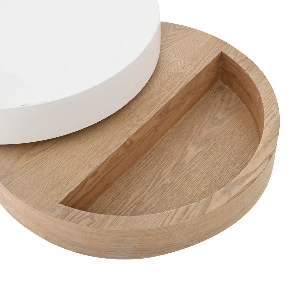 Moderner zylindrischer Couchtisch 360° ° Drehbare Wohnzimmermöbel mit einer Kapazität von 30 kg – Detail 10