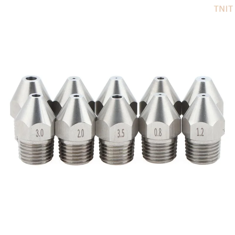 [J] 1/4" Tip High Pressure Cleaning Cutting Cone Nozzle Stainless Steel 304 Diameter 12.5mm Linear 0 Degree Liquid Column Flow