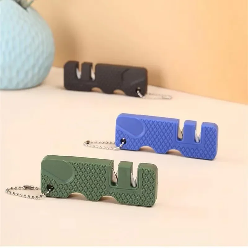 1 قطعة في الهواء الطلق المحمولة سكين مبراة أدوات التخييم صغيرة صغيرة شحذ الحجر سكين شحذ أداة سحرية