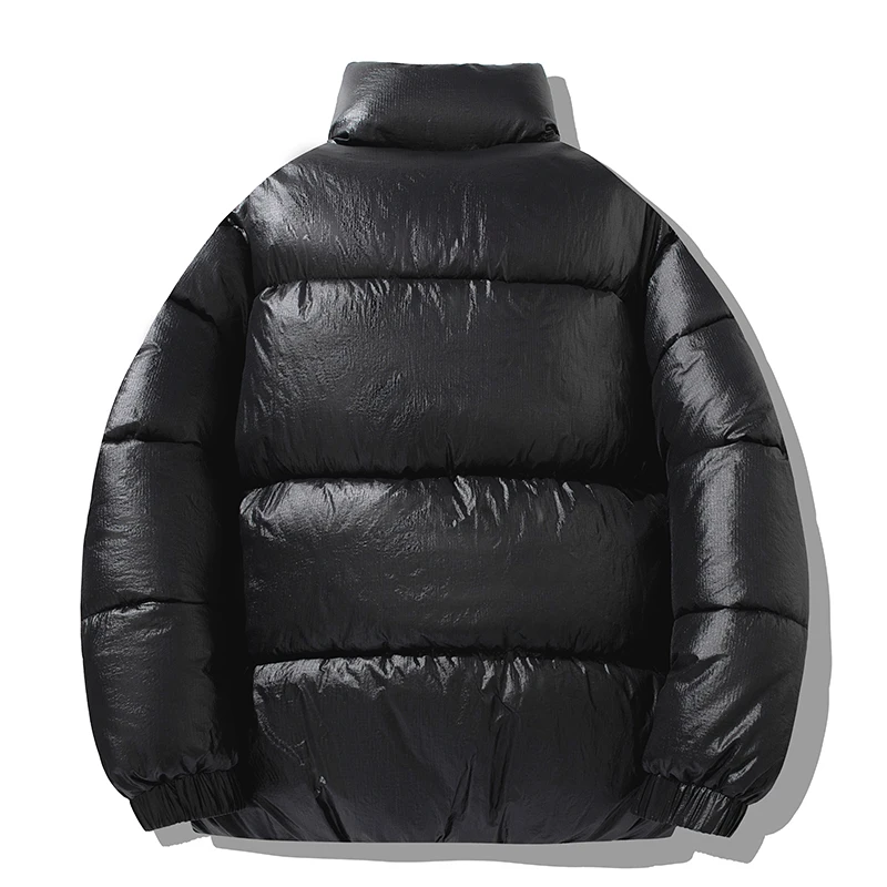 Moda Otoño Invierno 2024, chaquetas informales acolchadas de algodón brillante para hombre, ropa de calle, Parkas gruesas impermeables, abrigos