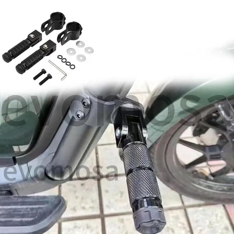 

30-35mm Clamp CNC Aluminum Motorcycle Part Universal Pedals 90-Degree Folded Footrest Footpeg Motorbike Mopeds Scooters Bicycle