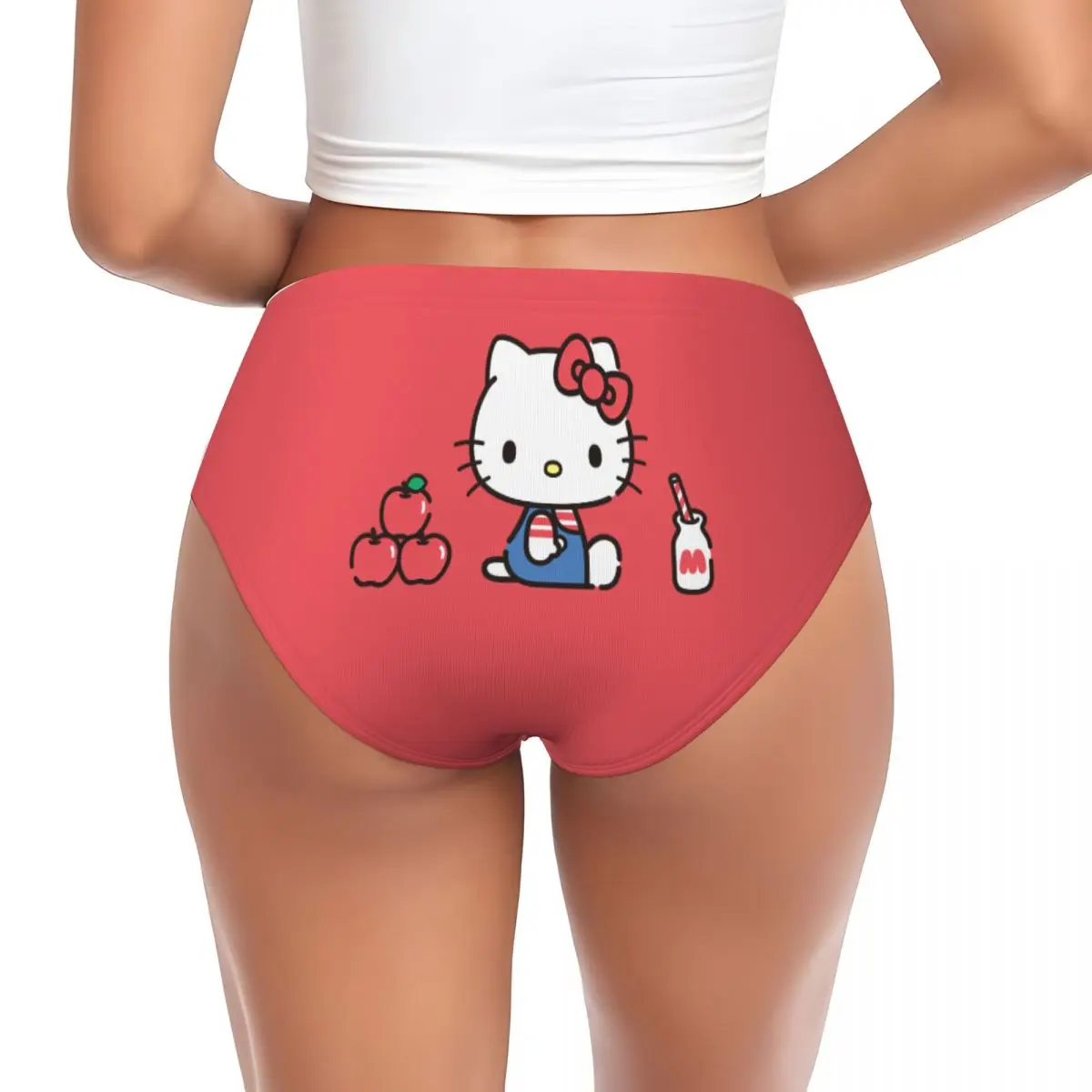 Kawaii Hello Kitty Women's Underwear Brief Cozy Ladies Panties Cartoon Briefs