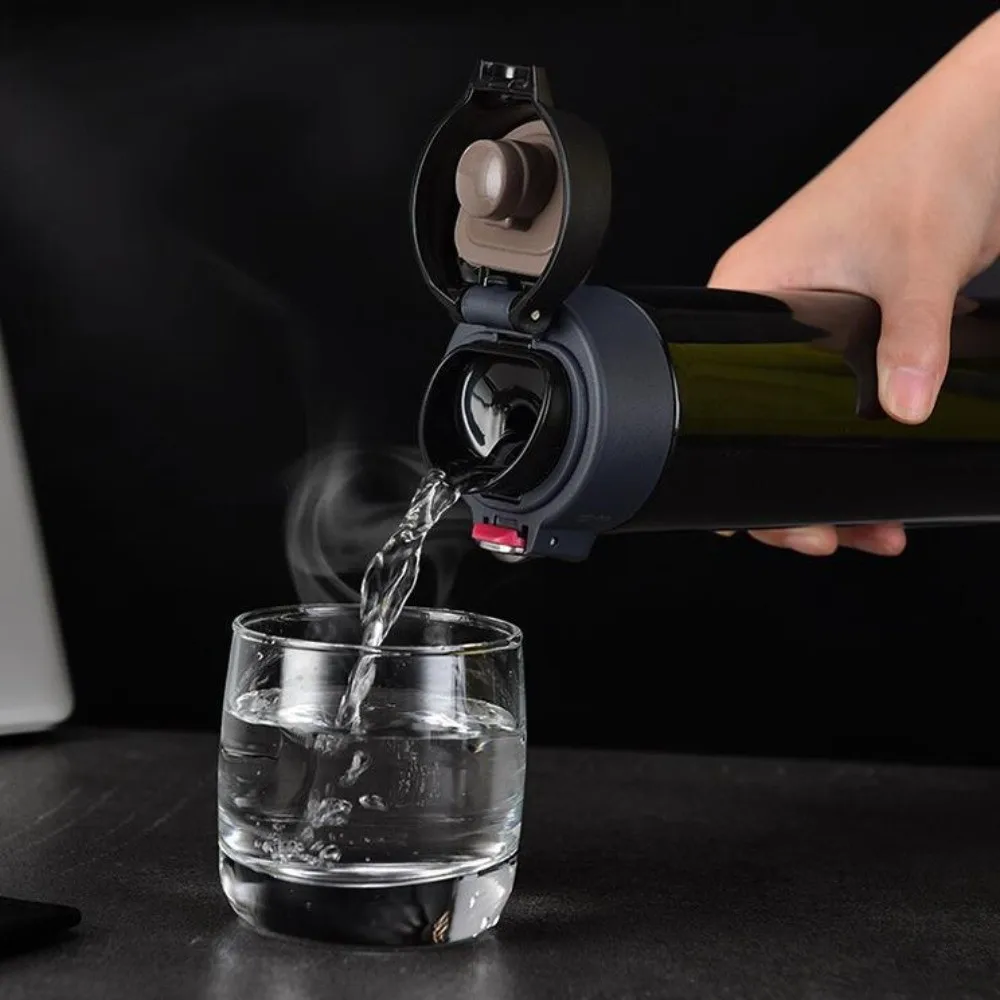 

Stainless Steel Thermal Mug 500ML Capacity Bouncing Cover Vacuum Flask Leakproof Temperature Retention Coffee Mug Coffee & Tea