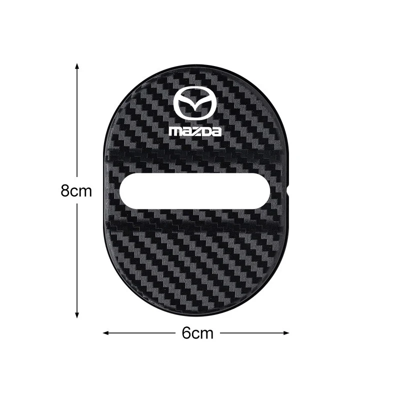 4-teiliges Auto-Türschloss-Schutzaufkleber-Set Zubehör für Mazda 2 3 6 5 Atenza CX3 CX5 MX5 CX7 Axela CX30 CX90 CX60 CX50 – Detail 3