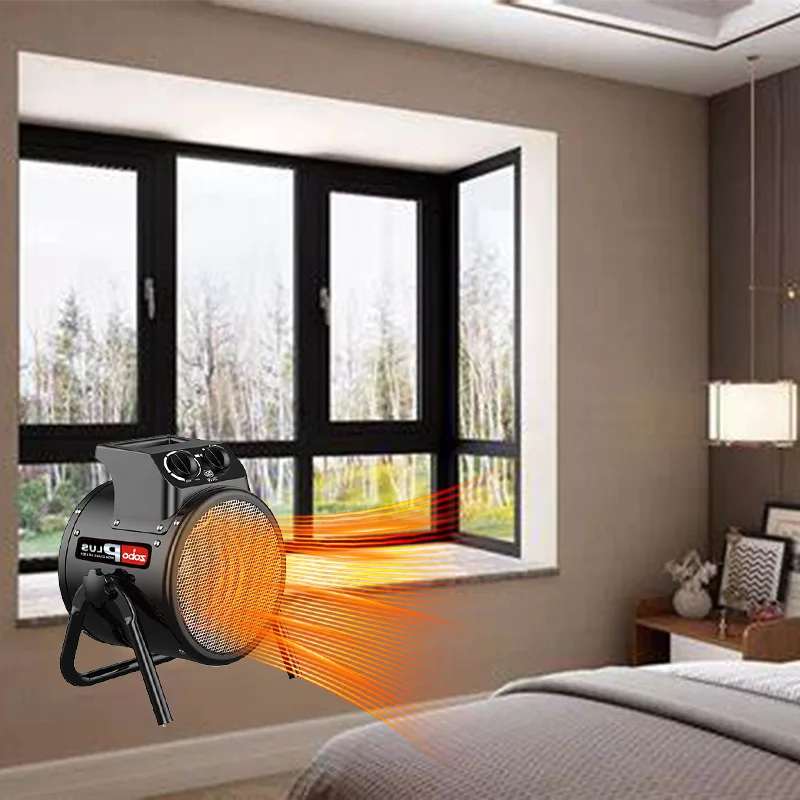 Low MOQ 5KW Space Round Heater Factory Electric Outdoor Hot Air Blower Poultry Electric Chick Brooder Heating Fan Heater