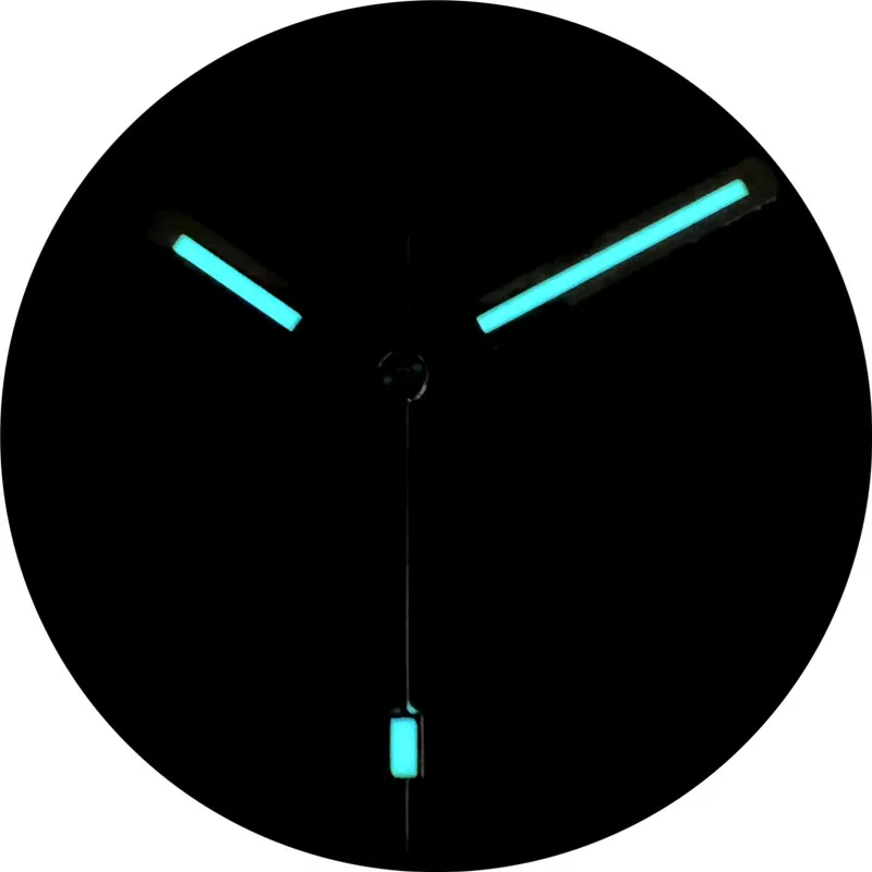 ساعة يد فضية جديدة مناسبة لحركة NH34 NH35 وNH36 ساعات مضيئة باللونين الأخضر والأزرق إكسسوارات ساعات ذاتية الصنع