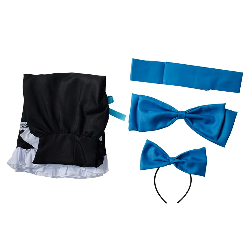 Anime Panty En Kous Met Garterbelt Jongere Zus Anarchie Socking Cosplay Kostuum Gothic Meid Lolita Jurk Pruik Lange Sokken