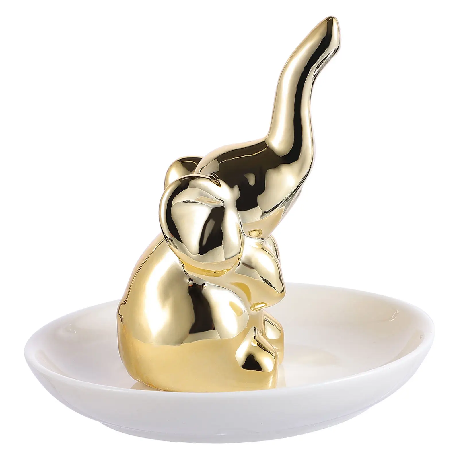 

1Pcs Elephant Shape Jewelry Dish Decorative Organizer Tray Delicate Jewelry Plate Storage for Rings Earrings Accessories