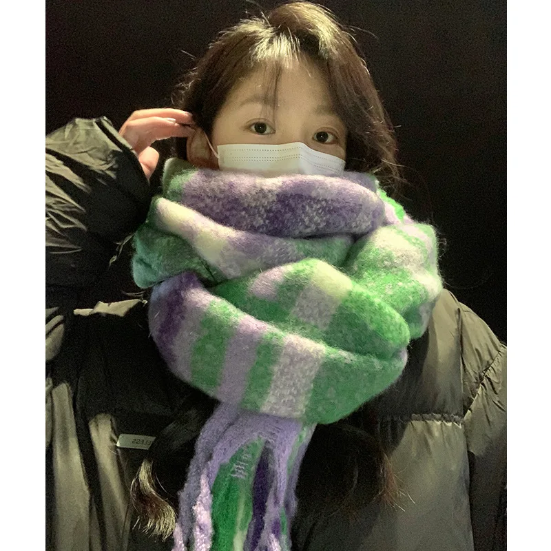 

Зимние роскошные бренды, классический английский стиль, женский шарф, модные полосатые клетчатые шарфы, шали с кисточками, пашмина, женская накидка 40*210 см