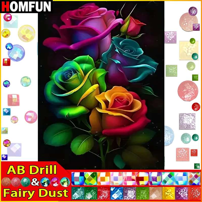 HOMFUN Fairy Dust AB Full Diamond Embroidery 