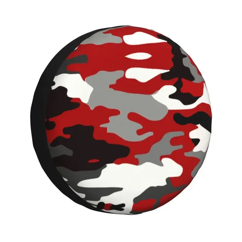 Red Camo Spare Wheel Tire Cover for Prado Pajero Wrangler Army Military Camouflage Jeep RV SUV Camper Vehicle Accessories