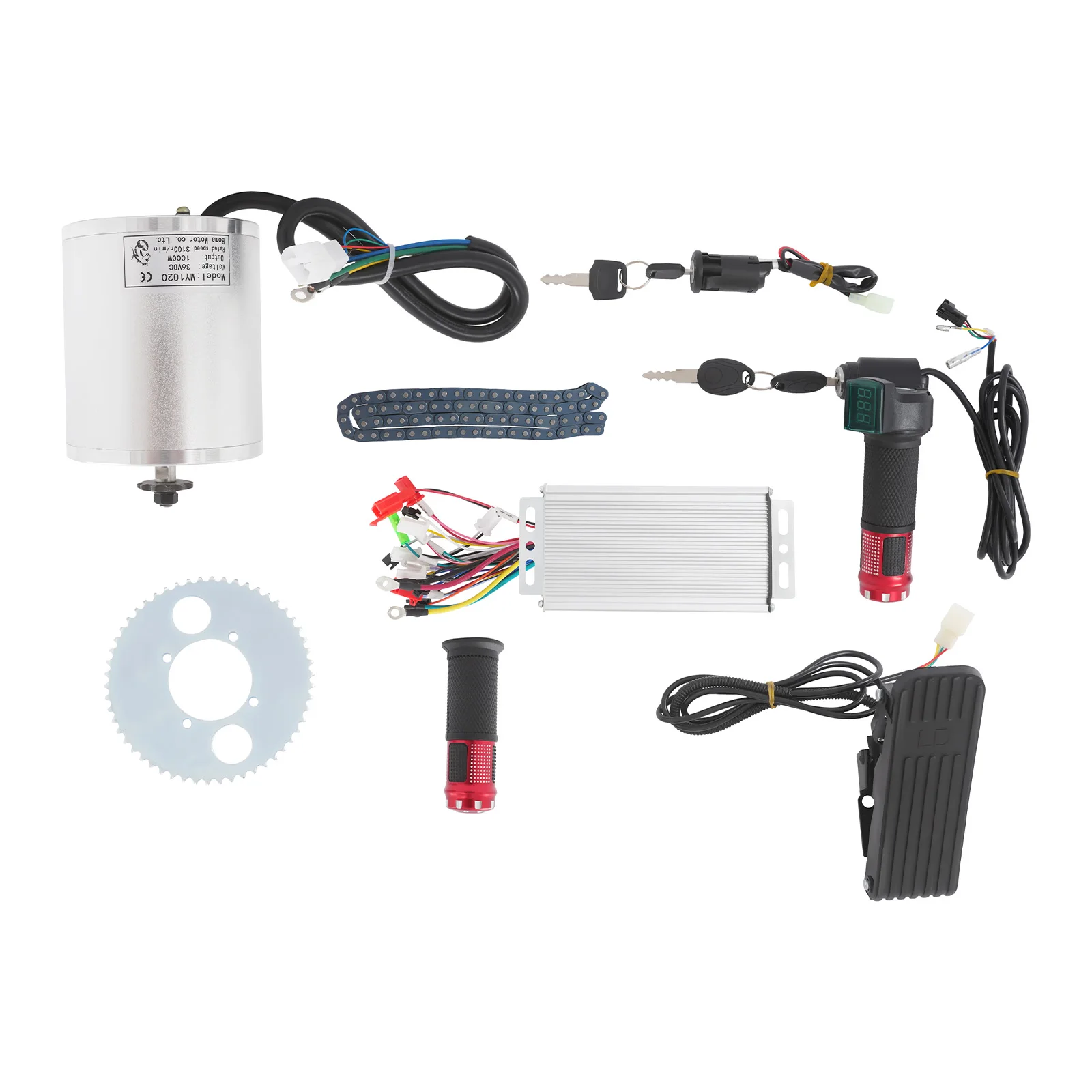 1000W borstelloze motorkit 36V met controller en gashendel voor elektrische scooter, elektrische fiets, elektrische go-kart