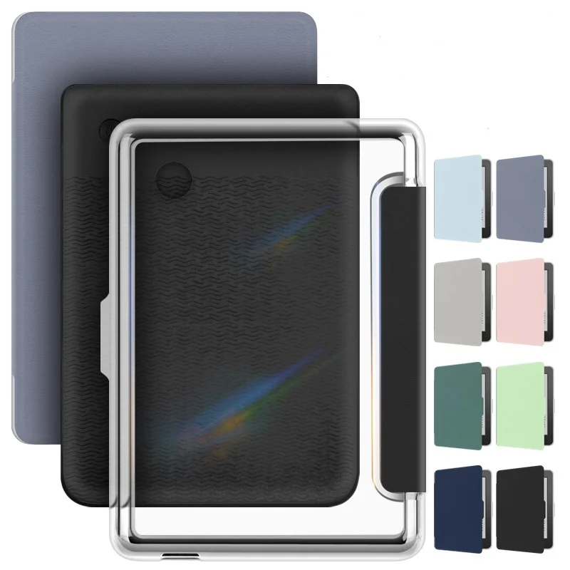 Acrylic Smart Case for Kobo Clara Color/2E/BW Transparent Cover for Kobo Libra Color/2 Magnetic Soft Case