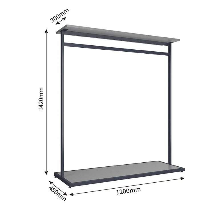 Custom Women's Retail Display  Shelf Bracket Clothing Store Hanger