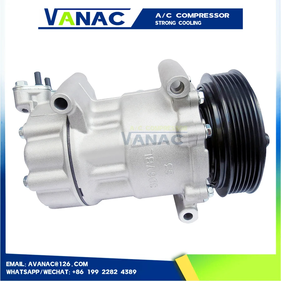 Factory Price SD6V12 AC Compressor For PEUGEOT 206 307 PARTNER Bipper 9639078180 9646273380 9655191580 9655191680 6453LS