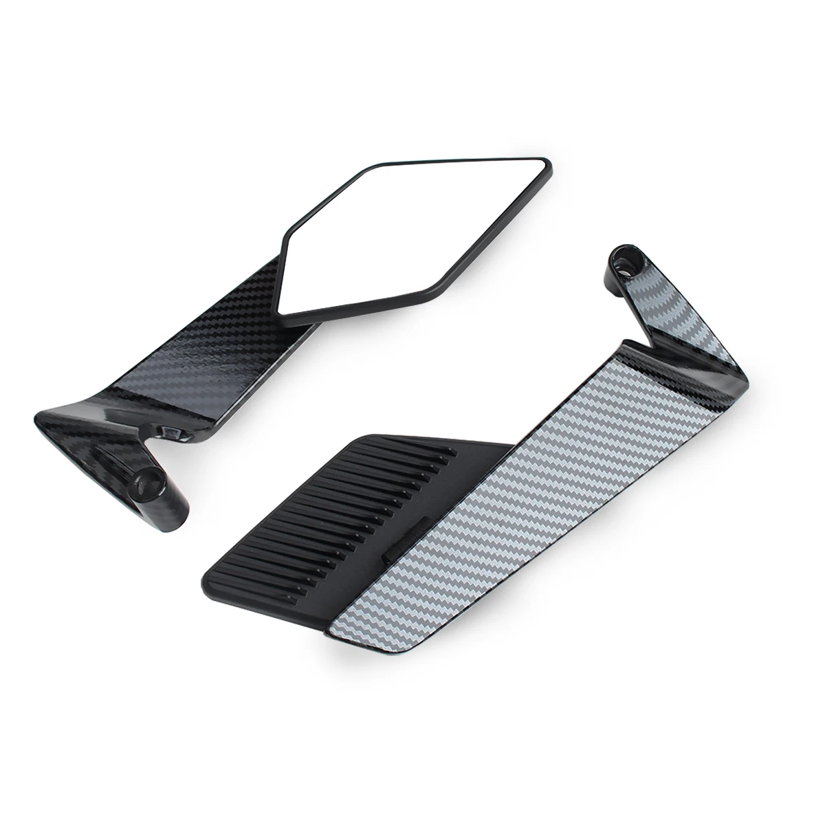 مرآة كبيرة سطح أجنحة مرآة 10 مللي متر/8 مللي متر دراجة نارية مرآة الرؤية الخلفية دراجة نارية العالمي اكسسوارات ثعبان نمط الديكور #4