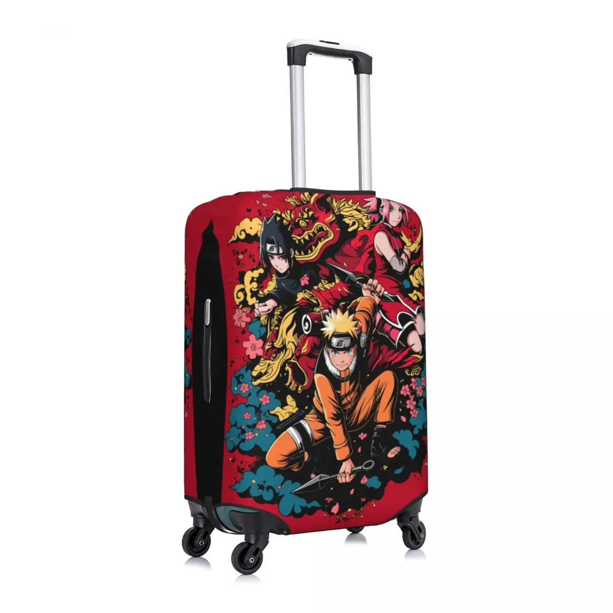 Custom Narutos Uzumaki Anime Luggage Cover Elastic Travel Suitcase Protective Covers Suit For 18-32 inch