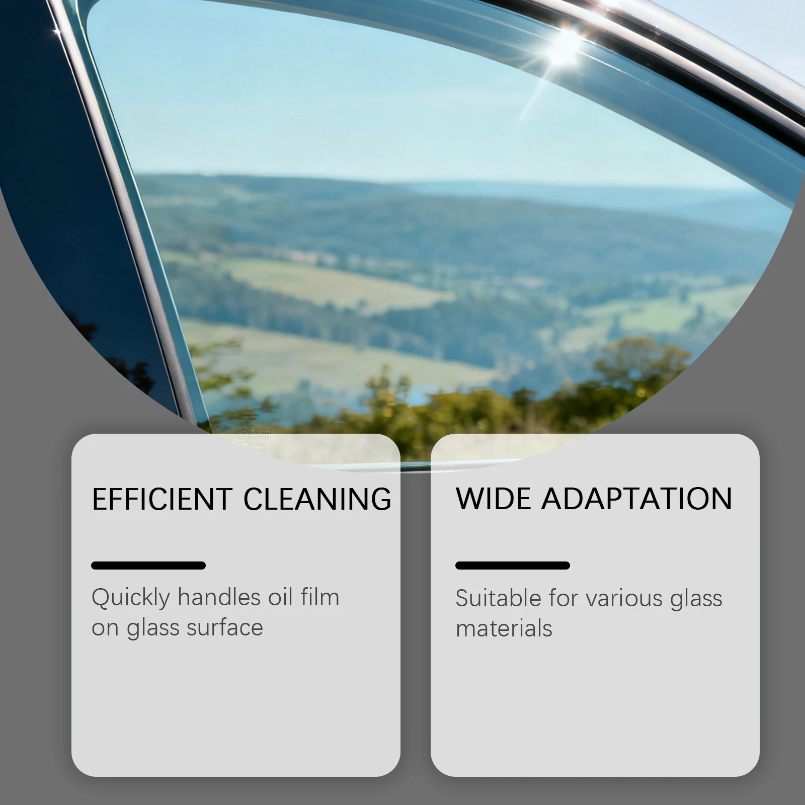 Auto-Glasreiniger, Ölfilm-Entferner, Anti-Beschlag-Spray, Regenschutzbeschichtung, Wasserflecken-Entferner für Windschutzscheiben und Fenster, schnelle Reinigung – Detail 4